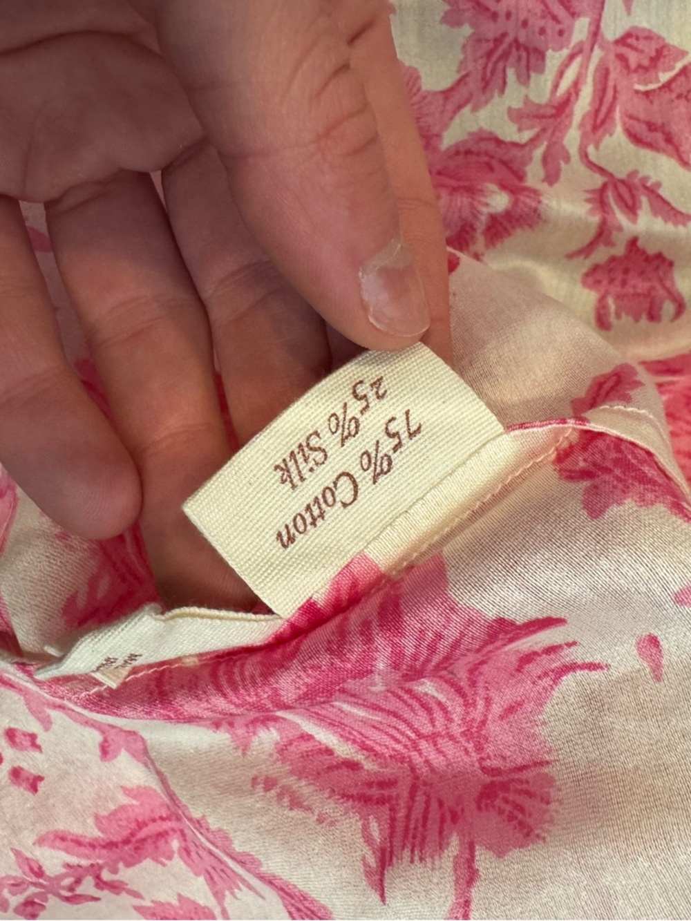Alix Of Bohemia Cream Blouse with Pink Floral Print - Picture 5 of 5